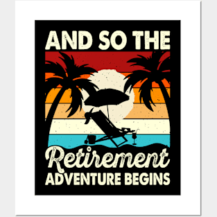 And So The Retirement Adventure Begins T Shirt For Women Men Posters and Art